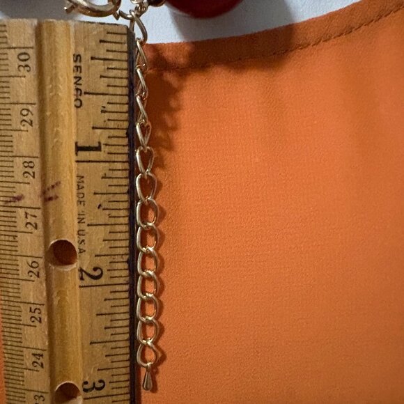 Winter Sale!! BOLD Red Lucite Multi Strand Necklace - Picture 4 of 4